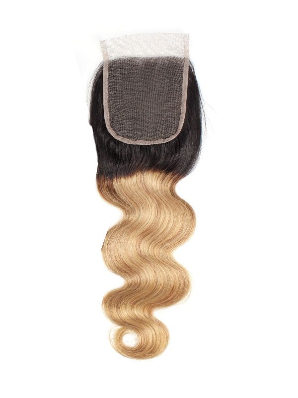 Ombre Honey Blonde Body Wave 4*4 Closure (1b/27)